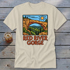 T-shirt with Red River Gorge illustration and text.