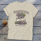Granny Witch shirt with a jar of herbs and roots, text: "Yarrow Mullein Ginseng Sassafras Holler-Born Healer"