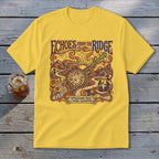 Yellow t-shirt with "Echoes From The Ridge Appalachian Music & Picking Celebration" graphic.