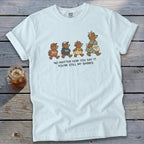 White t-shirt with bears and text "No Matter How You Say It, You're Still My Babies."