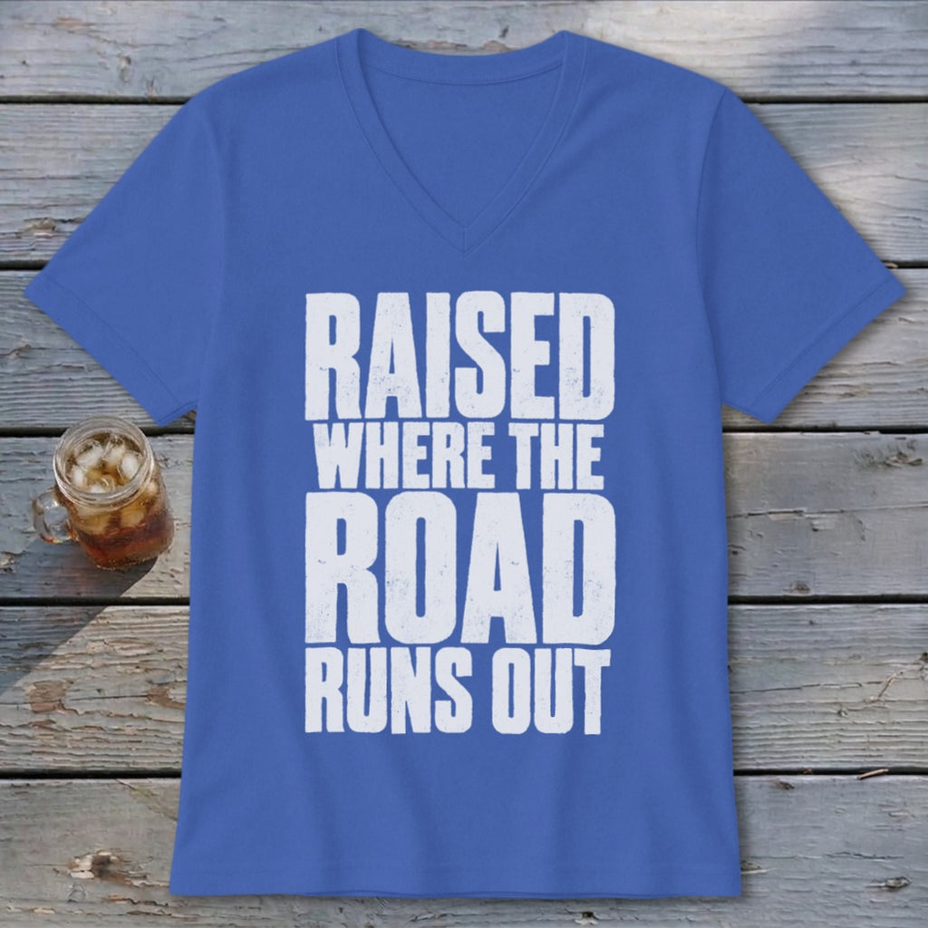 Raised Where the Road Runs Out V-neck