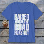 Raised Where the Road Runs Out V-neck