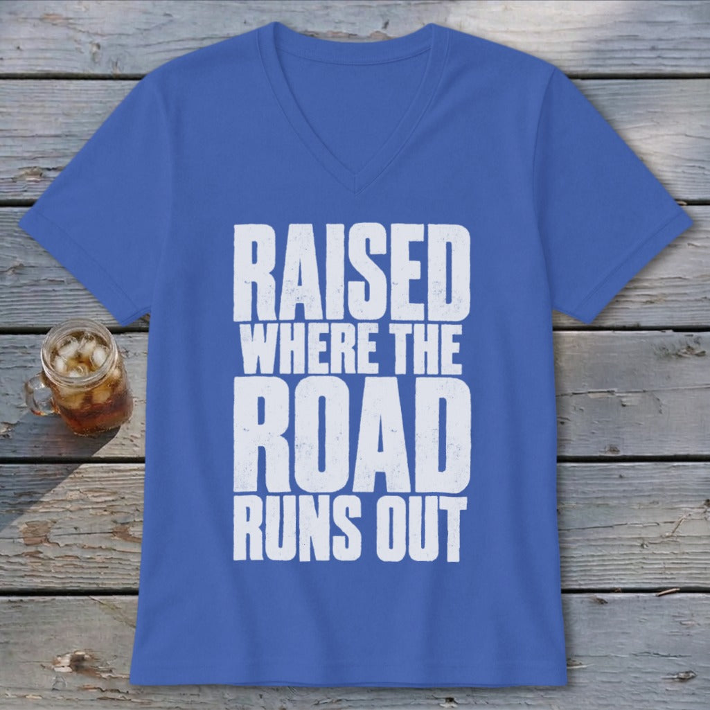 Raised Where the Road Runs Out V-neck