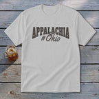 Light grey t-shirt with dark grey text "APPALACHIA #Ohio"