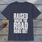 Raised Where the Road Runs Out V-neck