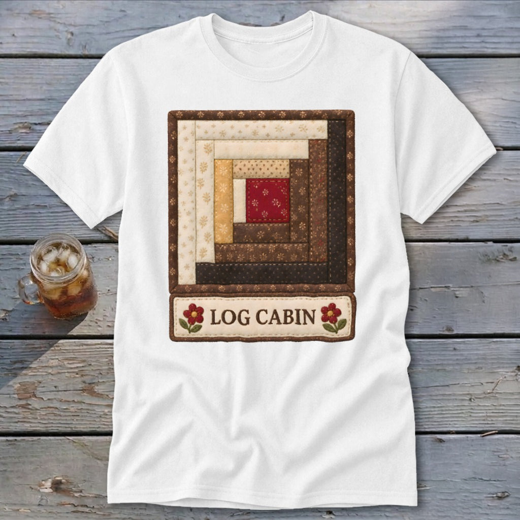 Log Cabin Faux Quilt Block Classic Tee