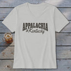 Light grey v-neck t-shirt with "APPALACHIA #Kentucky" text.