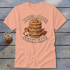 Peach t-shirt with "Dried Apple Stack Cake" text and a cake illustration.
