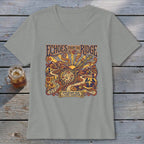 Grey t-shirt with "Echoes from the Ridge" and Appalachian music graphic.