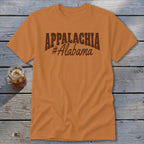 Orange t-shirt with "APPALACHIA #Alabama" text in brown.