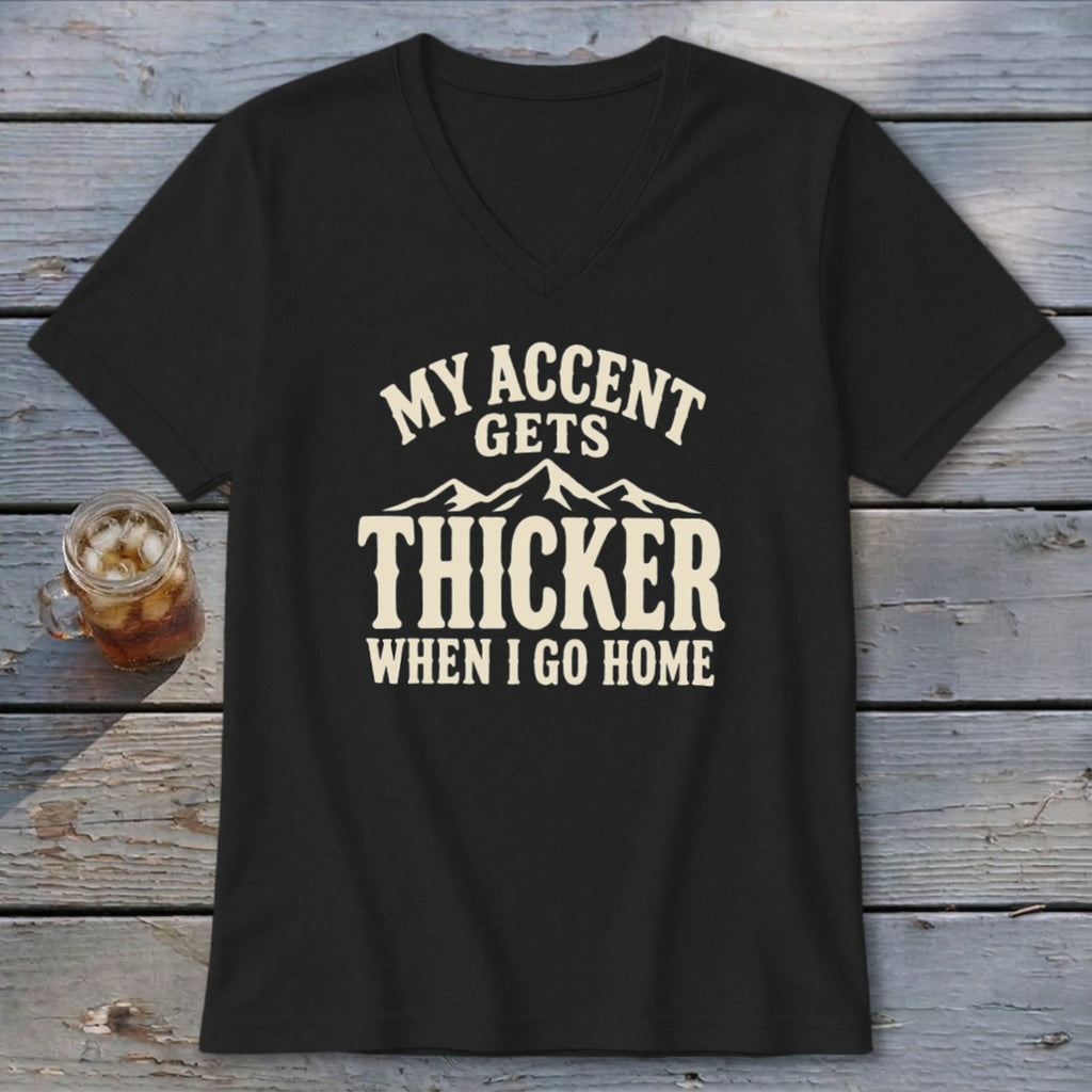 Accent Gets Thicker V-neck
