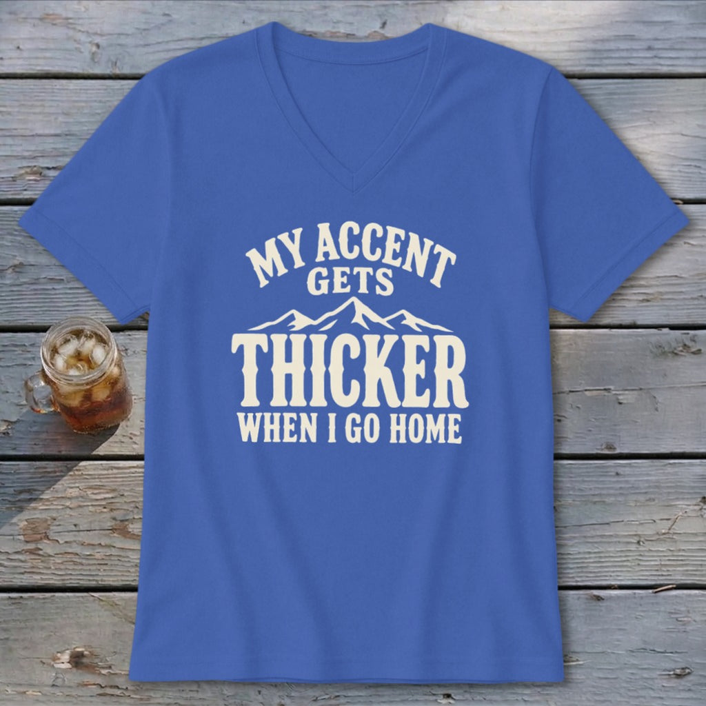 Accent Gets Thicker V-neck