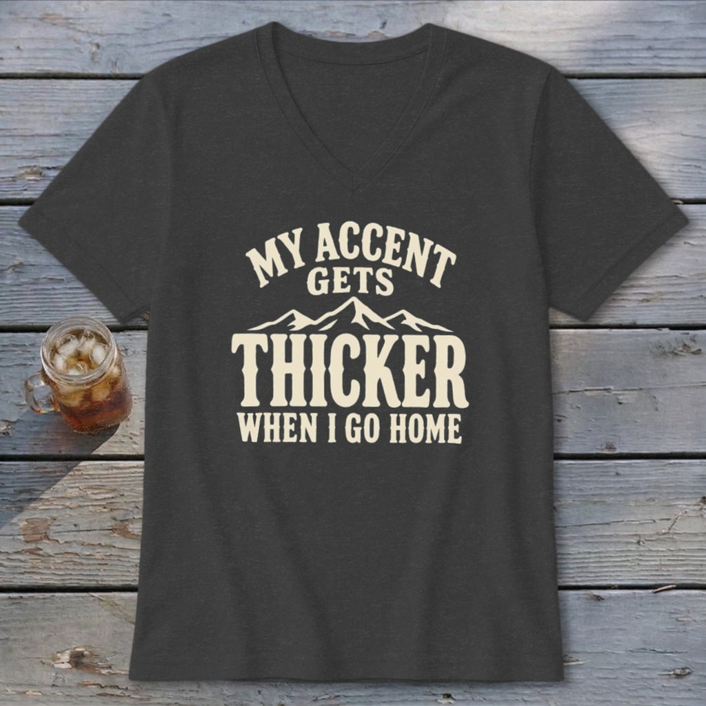 Accent Gets Thicker V-neck