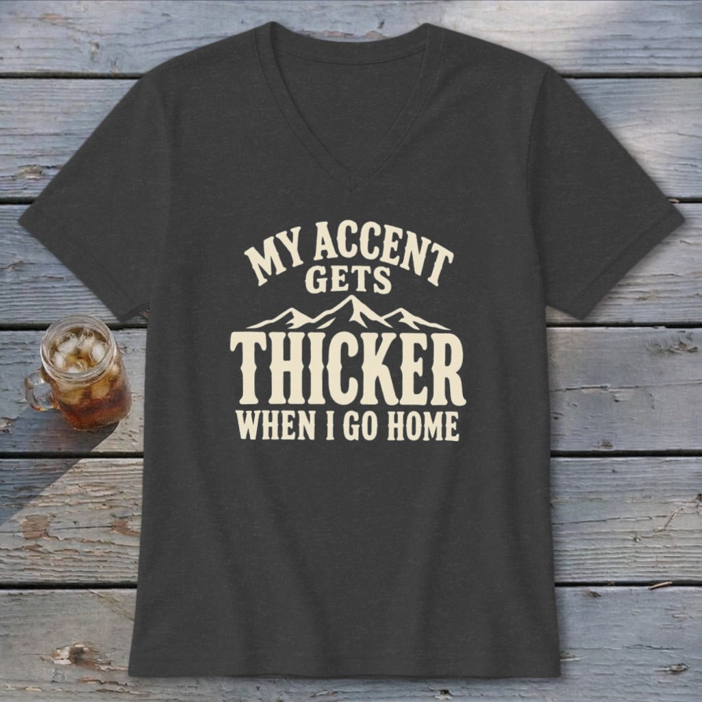 Accent Gets Thicker V-neck