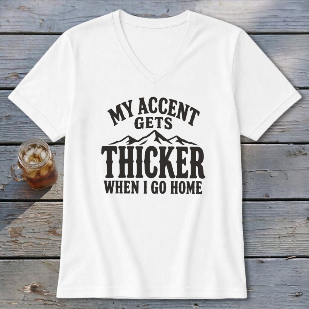 Accent Gets Thicker V-neck