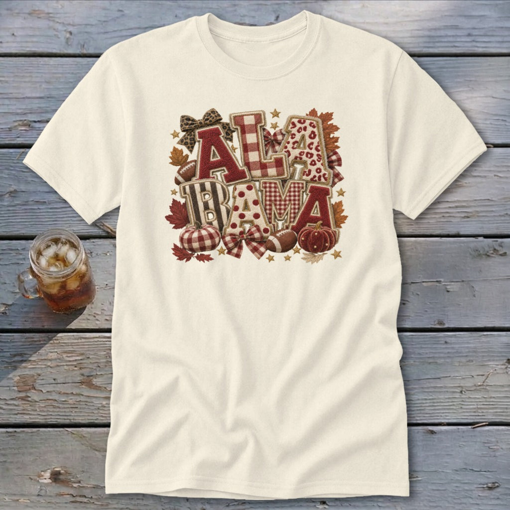 Alabama Faux Chenille Fall Patch Classic Tee