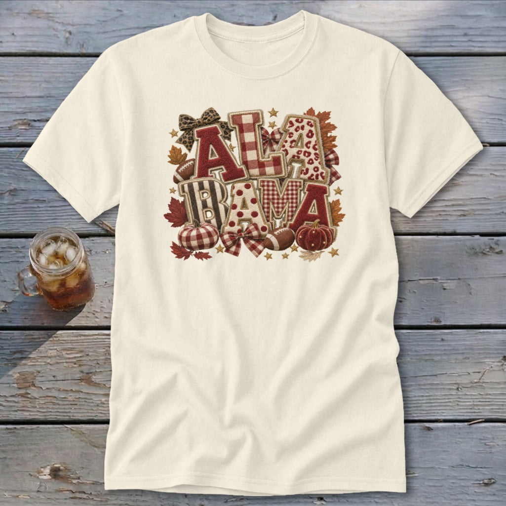 Alabama Faux Chenille Fall Patch Classic Tee