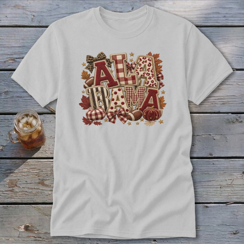 Alabama Faux Chenille Fall Patch Classic Tee