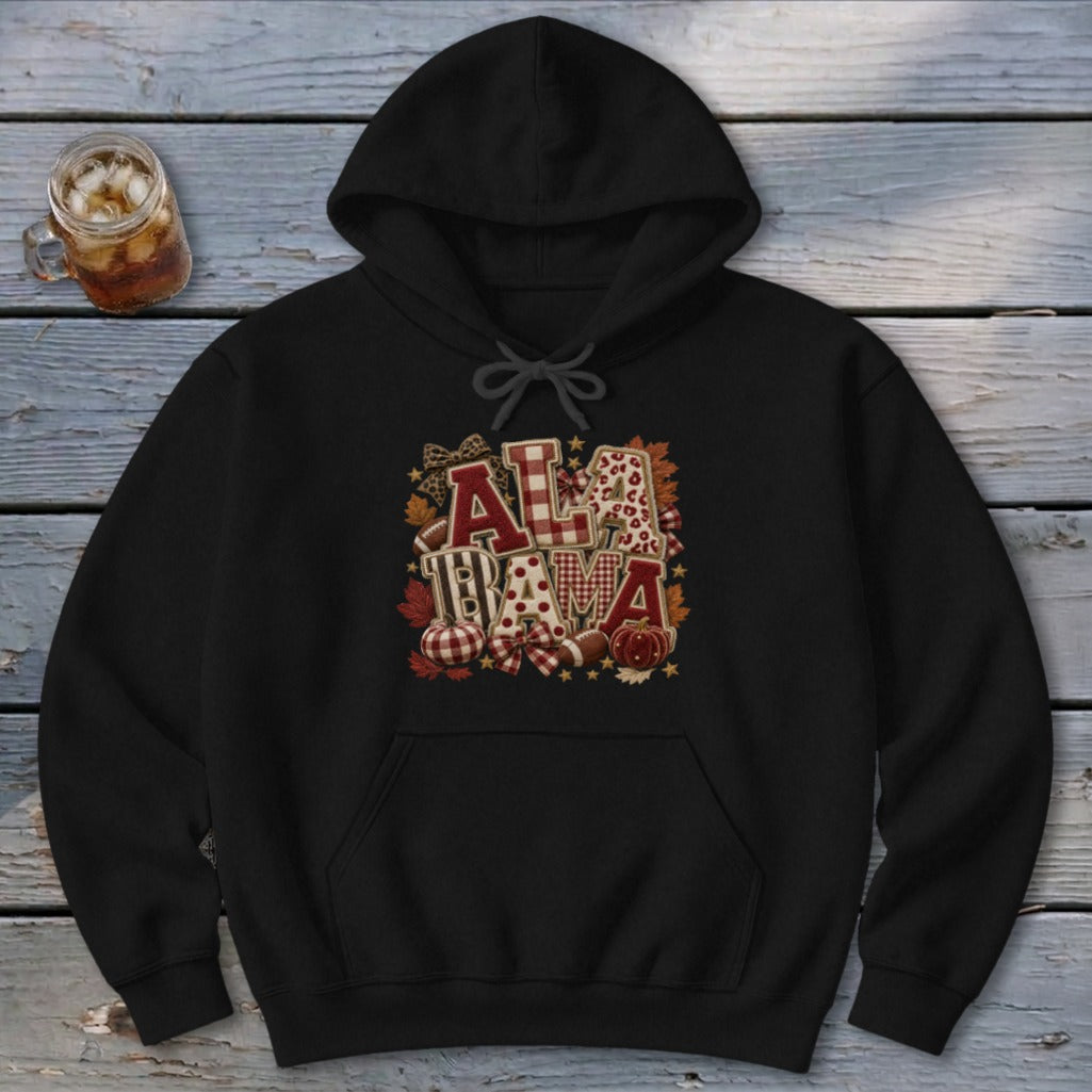 Alabama Faux Chenille Fall Patch Hoodie