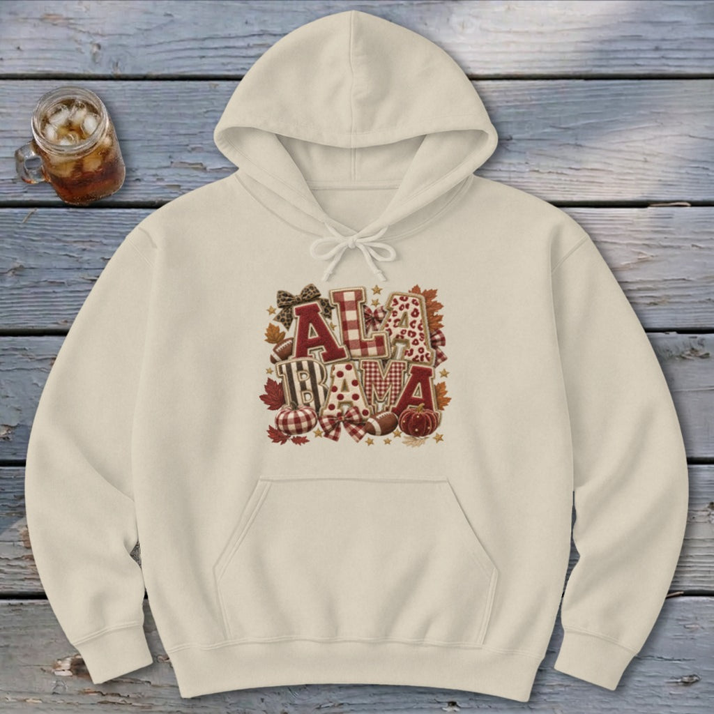 Alabama Faux Chenille Fall Patch Hoodie