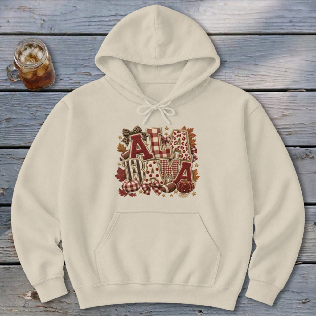 Alabama Faux Chenille Fall Patch Hoodie