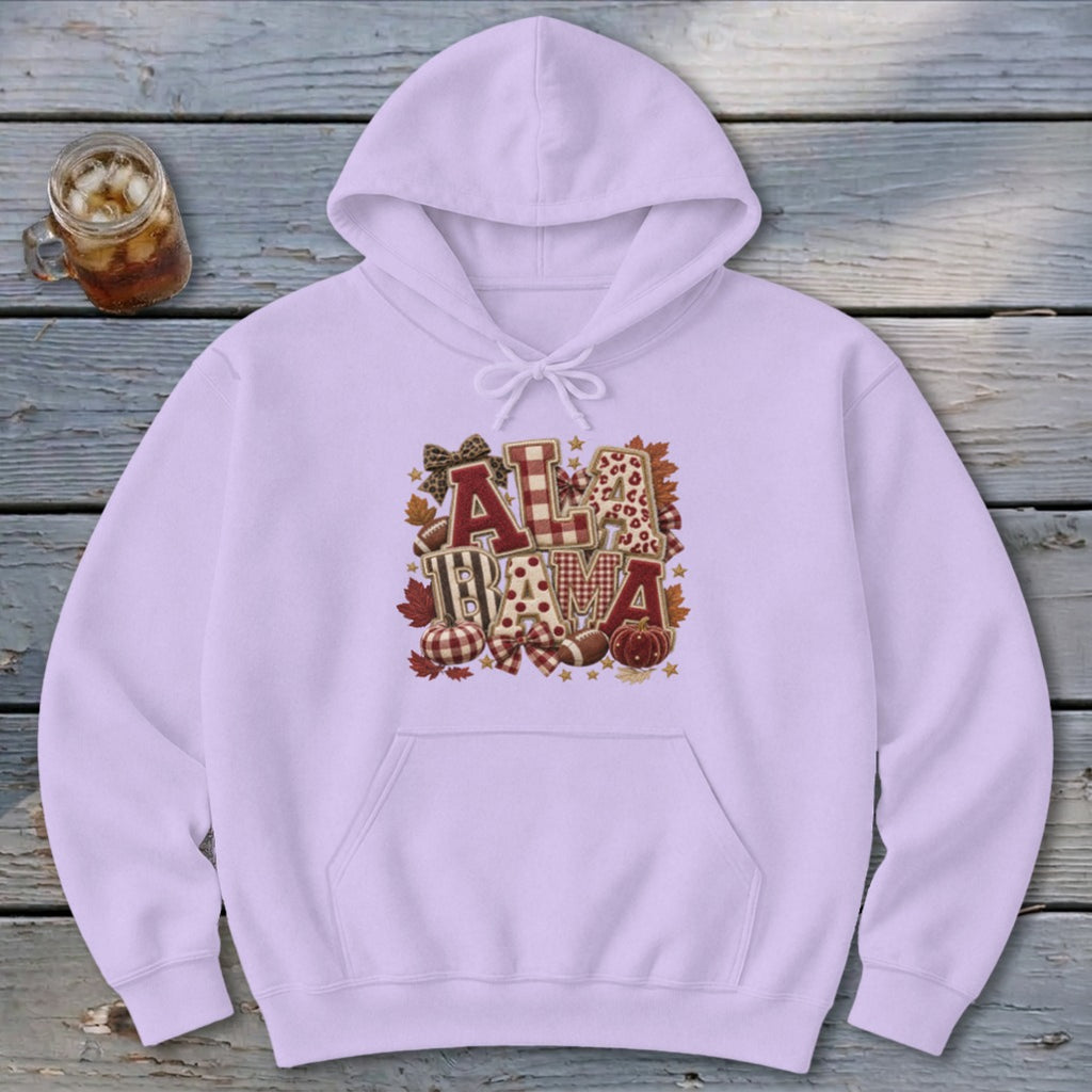 Alabama Faux Chenille Fall Patch Hoodie