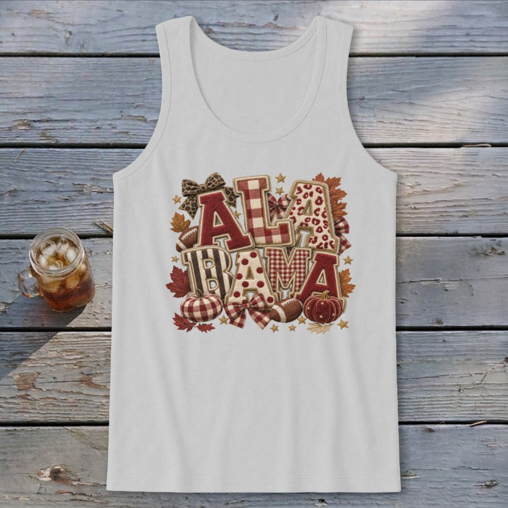 Alabama Faux Chenille Fall Patch Tank Top