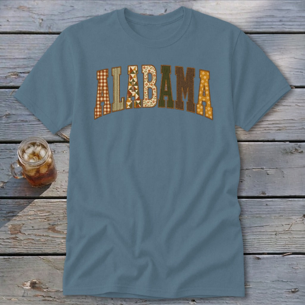 Alabama Faux Embroidery Letters Classic Tee