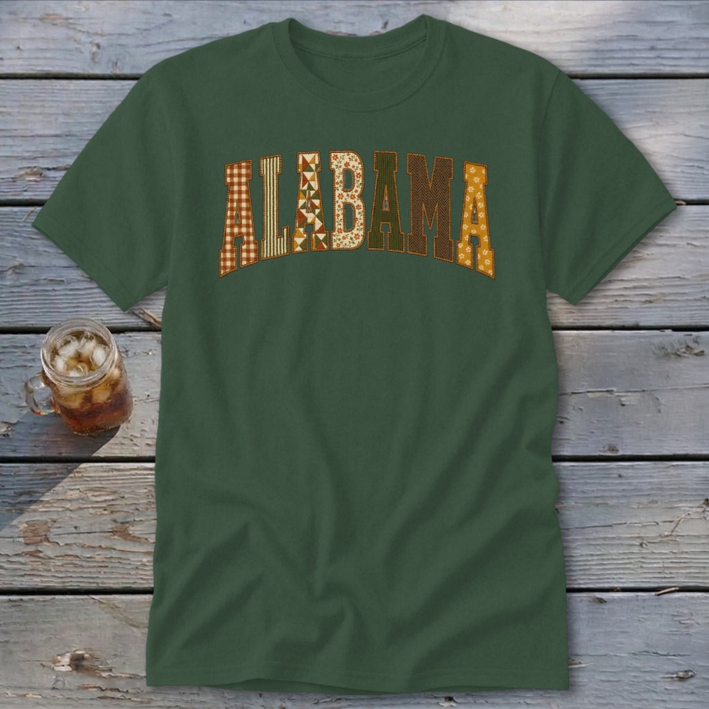 Alabama Faux Embroidery Letters Classic Tee