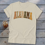 Alabama Faux Embroidery Letters Softstyle Tee
