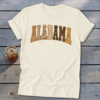 Alabama Faux Embroidery Letters Softstyle Tee