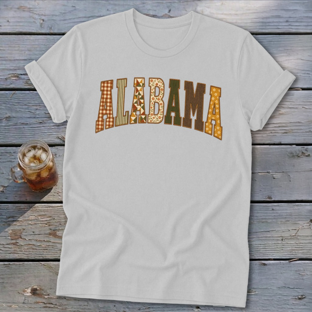 Alabama Faux Embroidery Letters Softstyle Tee