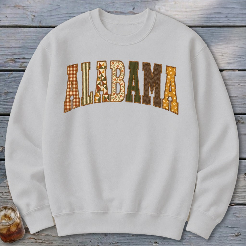 Alabama Faux Embroidery Letters Sweatshirt
