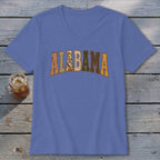 Alabama Faux Embroidery Letters V-neck