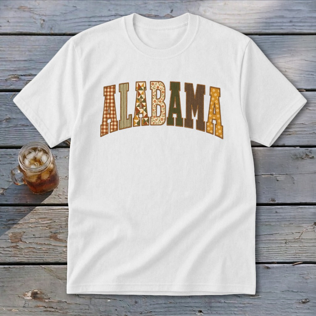 Alabama Faux Embroidery Letters Youth Tee