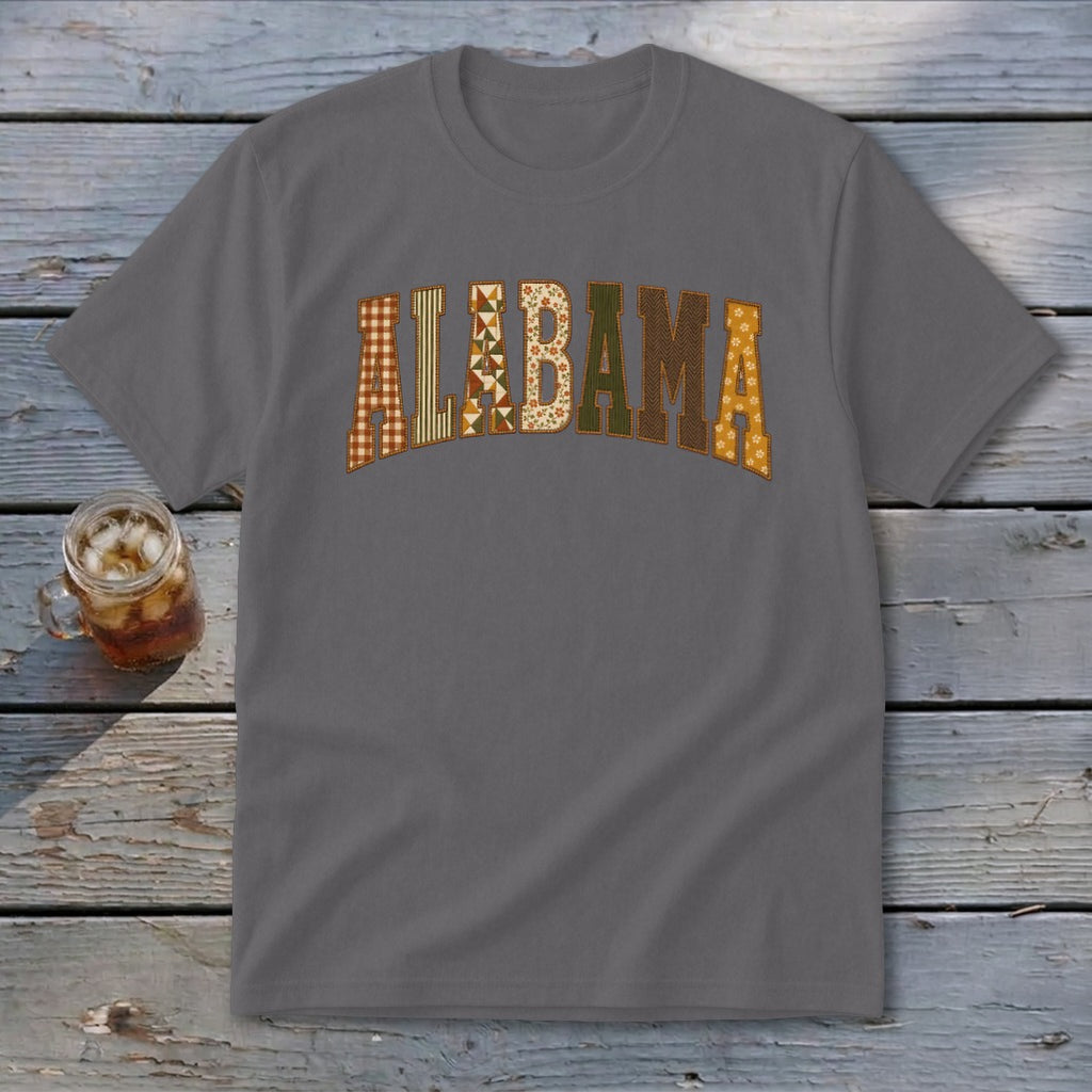 Alabama Faux Embroidery Letters Youth Tee