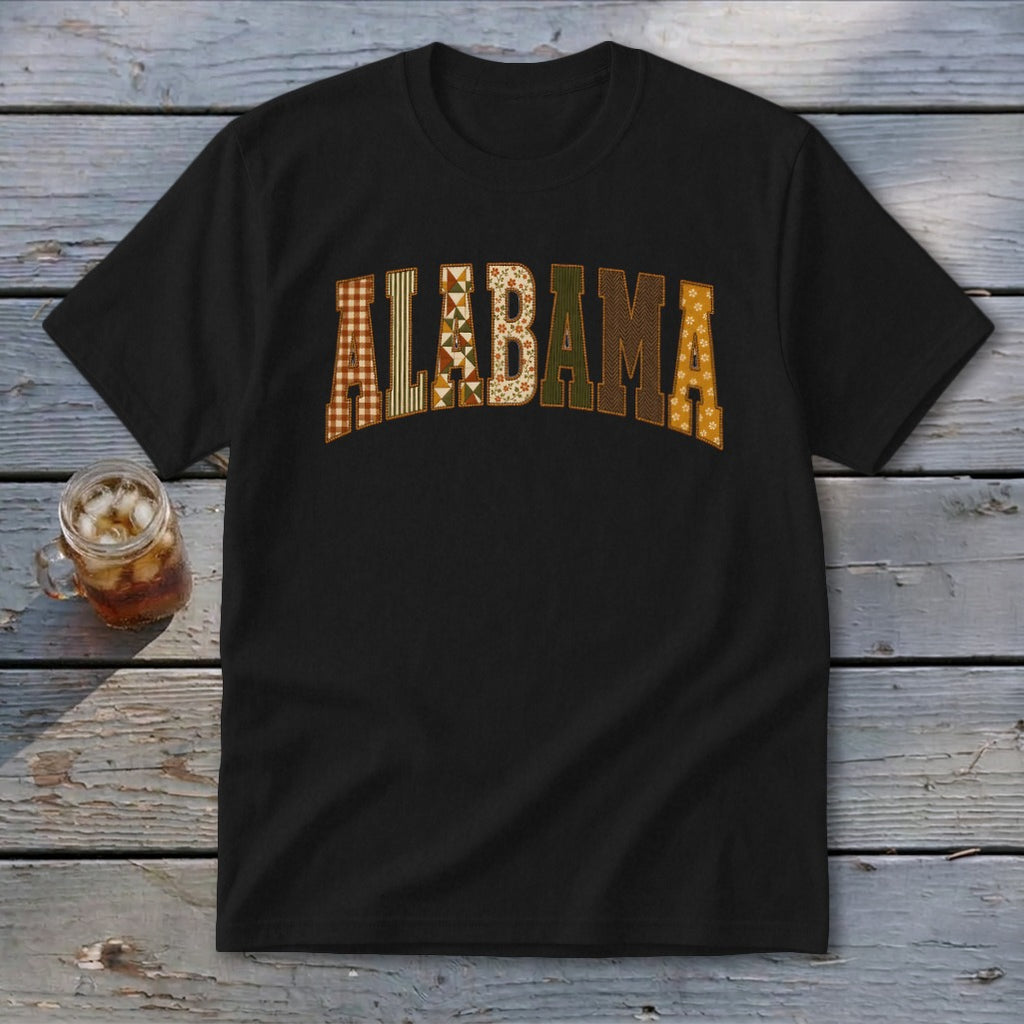 Alabama Faux Embroidery Letters Youth Tee
