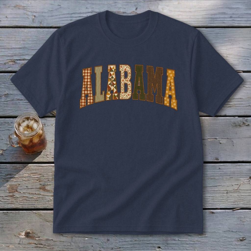 Alabama Faux Embroidery Letters Youth Tee