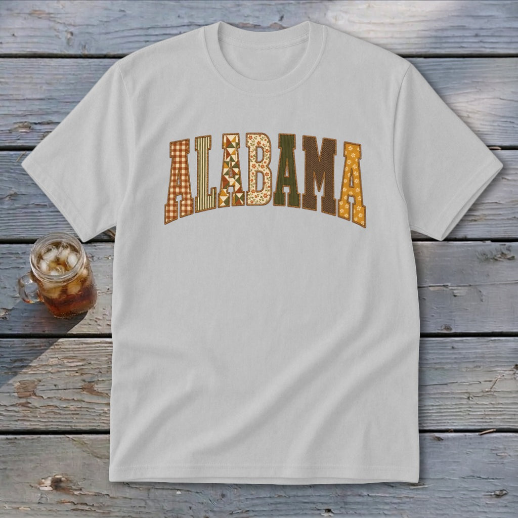Alabama Faux Embroidery Letters Youth Tee