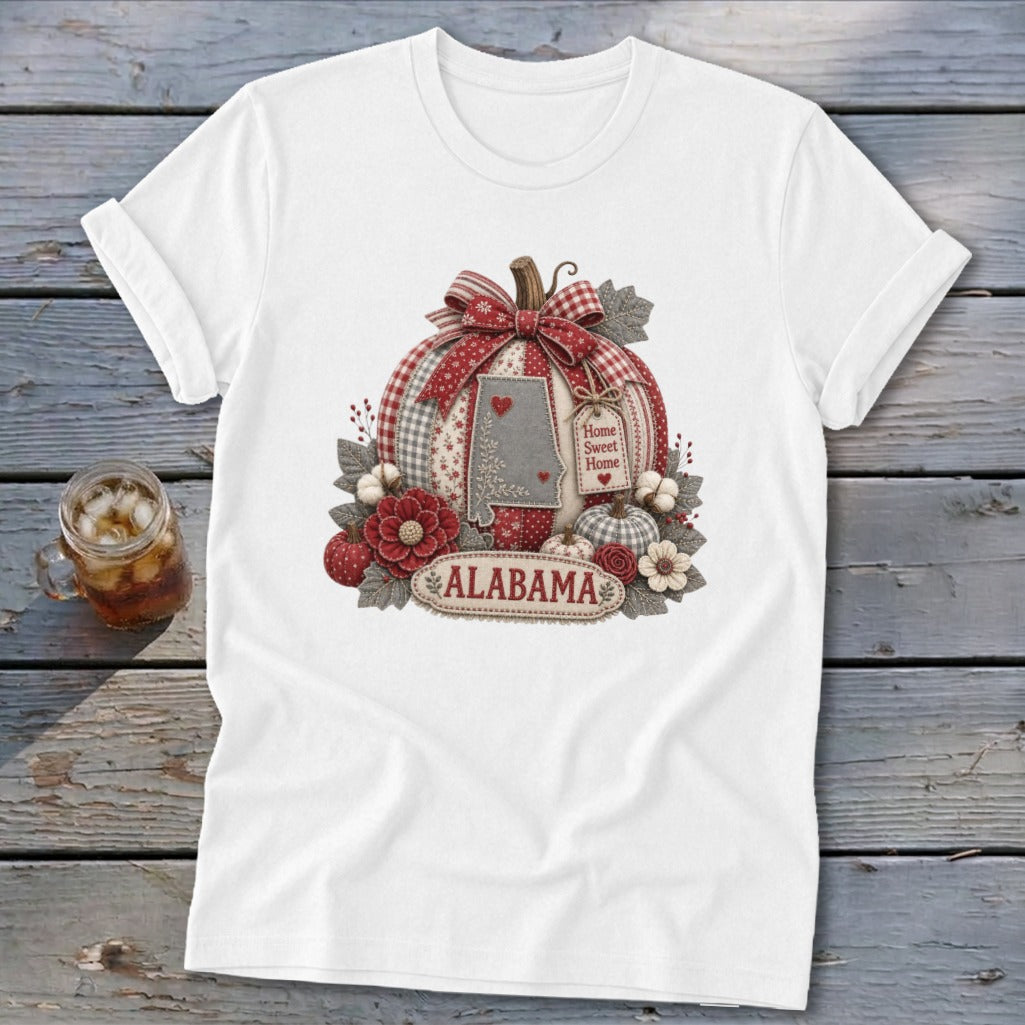 Alabama Faux Patchwork Pumpkin Softstyle Tee