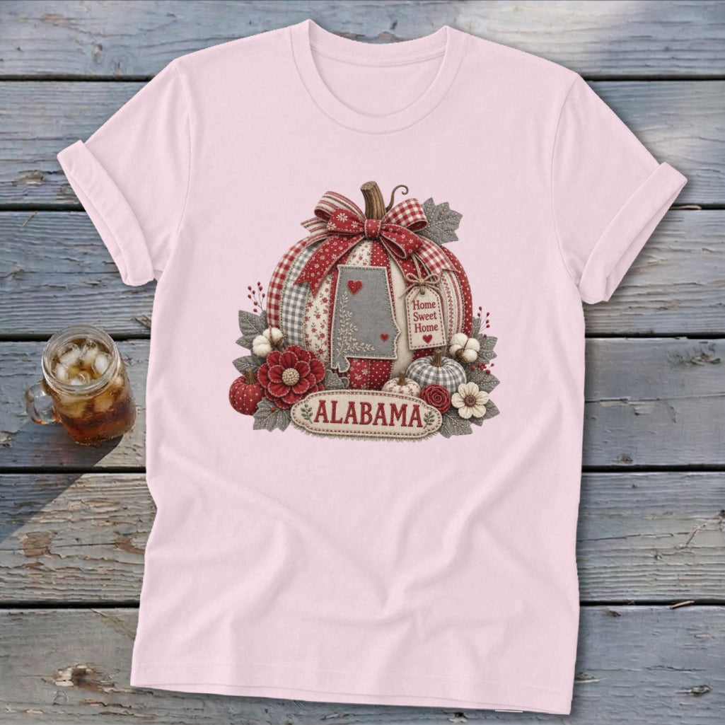Alabama Faux Patchwork Pumpkin Softstyle Tee