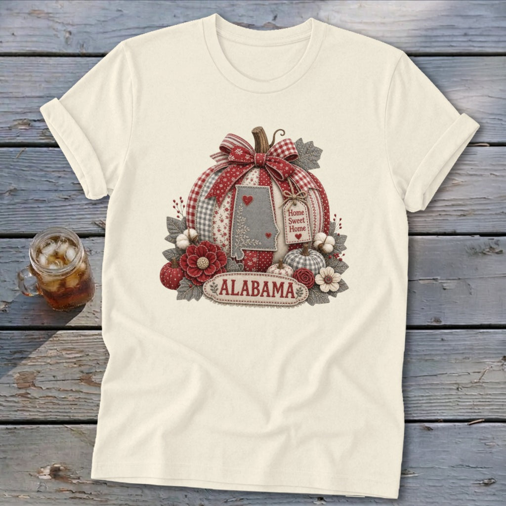 Alabama Faux Patchwork Pumpkin Softstyle Tee