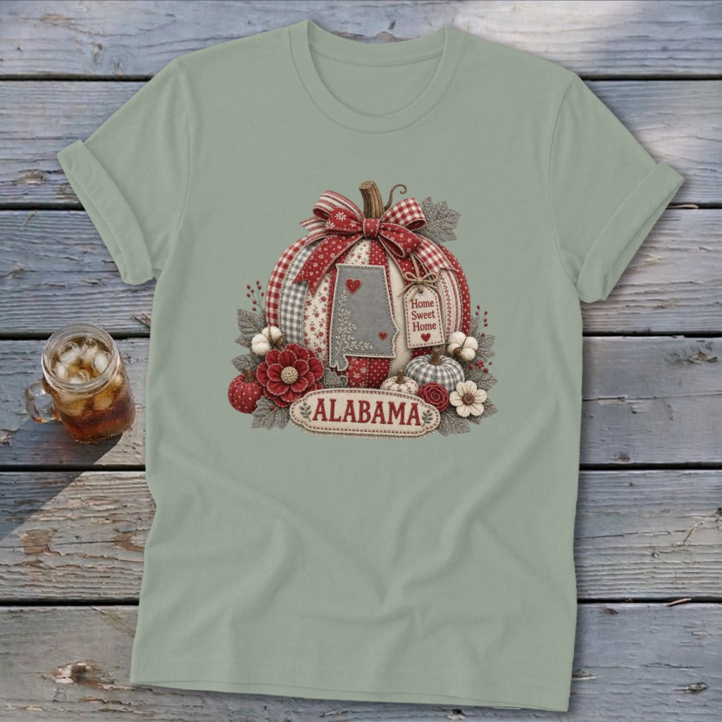 Alabama Faux Patchwork Pumpkin Softstyle Tee