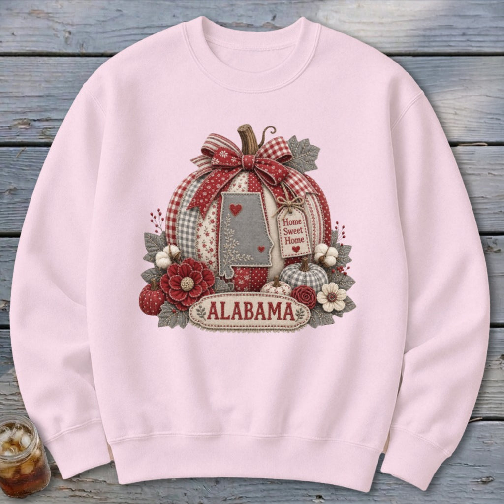 Alabama Faux Patchwork Pumpkin Sweatshirt