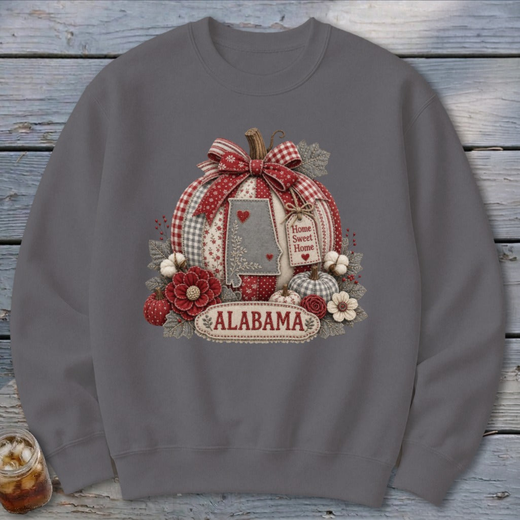 Alabama Faux Patchwork Pumpkin Sweatshirt