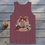 Alabama Faux Patchwork Pumpkin Tank Top