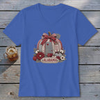 Alabama Faux Patchwork Pumpkin V-neck
