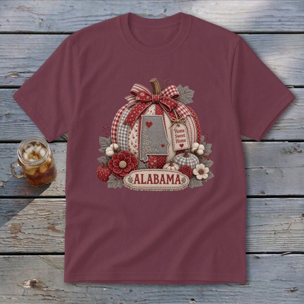 Alabama Faux Patchwork Pumpkin Youth Tee