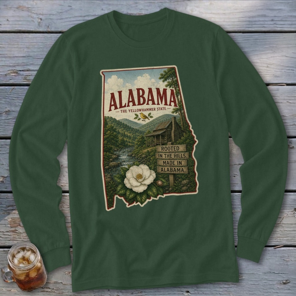 Alabama Homeplace Scene Long Sleeve Tee