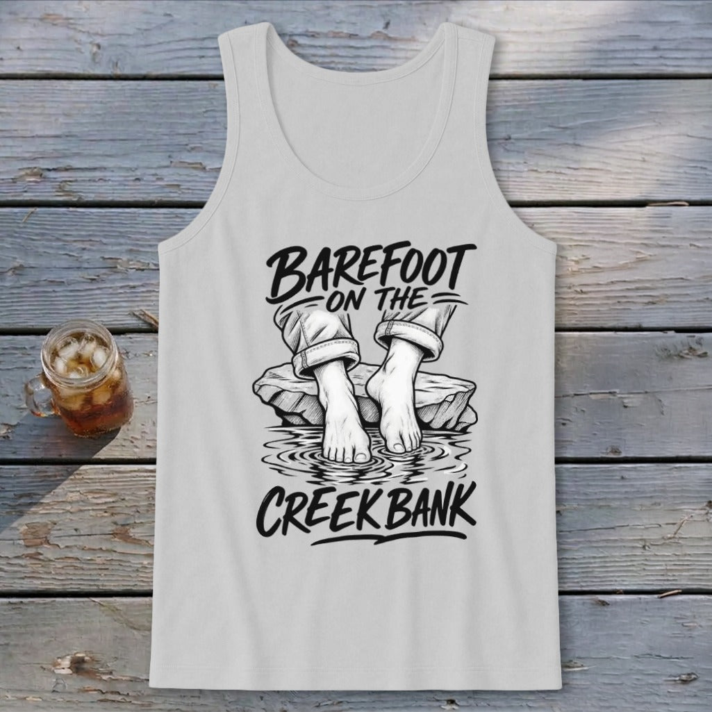 Barefoot on the Creek Bank Tank Top